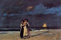 Promenade am Strand Realismus Maler Winslow Homer
